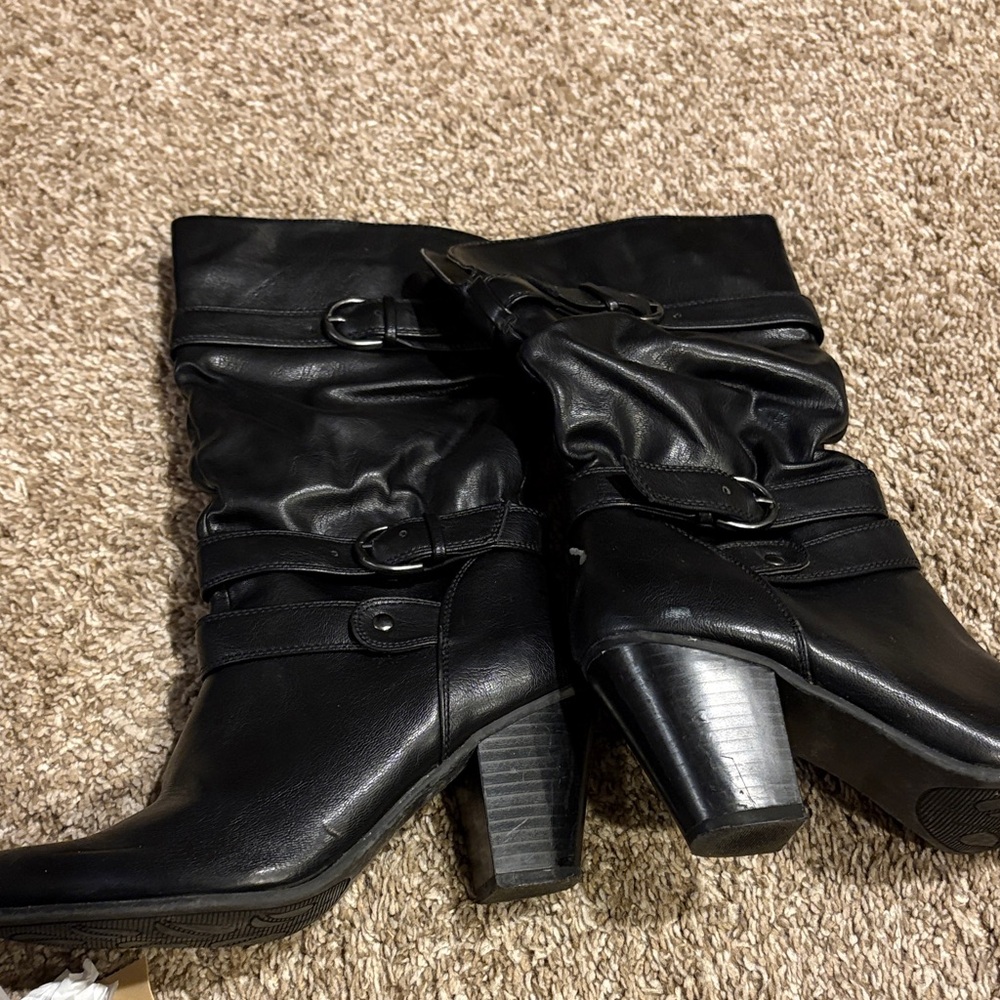 Kohl's Black Heeled Boots for Women